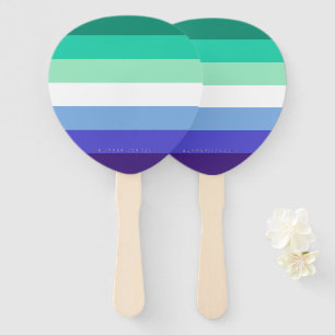 Leque Paleta da bandeira de homens gays trans-inclusivos