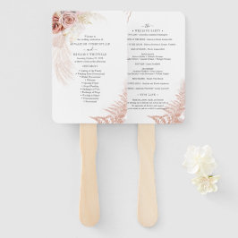 Leque Pampas Grass Terracotta Ceremony Program