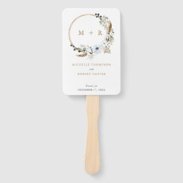 Leque Pampas Grass Wedding Boho Terracotta Monograma Chi