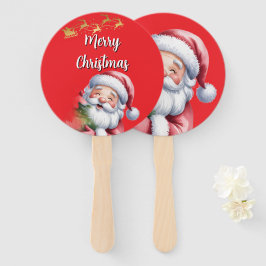 Leque Papai Noel Bonito e Divertido & Tipografia