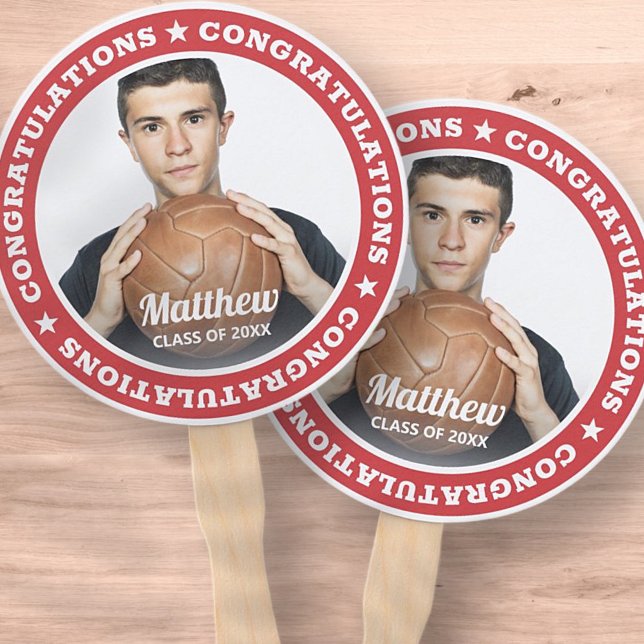 Leque Parabéns Classe de Formando da Foto Moderna 20XX (Criador carregado)