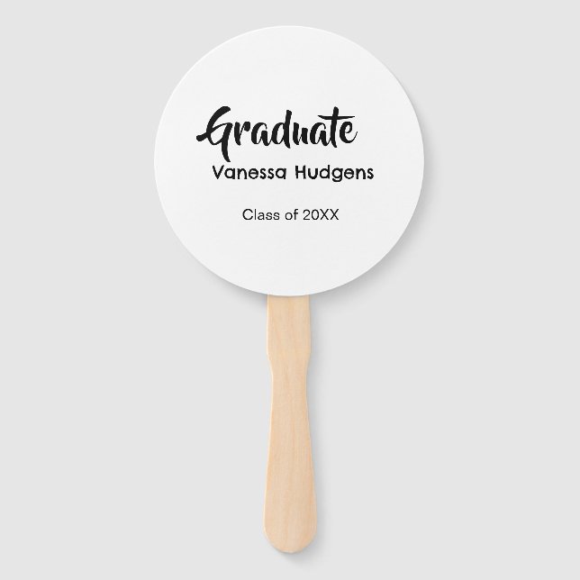 Leque Parabéns graduado nome data ano turma universidade (Frente)