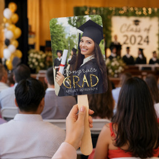 Leque Parabéns Personalizados Graduado Moderno Simples F