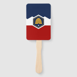 Leque Patriotic set of hand fans with flag of Utah