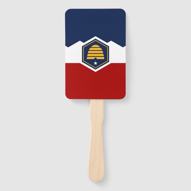 Leque Patriotic set of hand fans with flag of Utah (Frente)