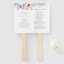 Leque Peach Floral Dusty Blue Wede Programa