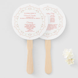 Leque Peach Floral Mandala - Ventilador do Programa de C
