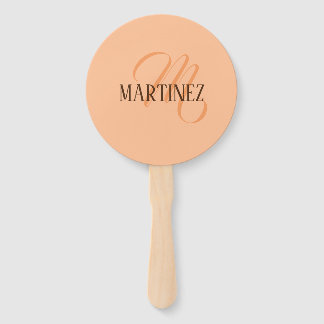 Leque Peach Fuzz Elegante Personalizado Nome