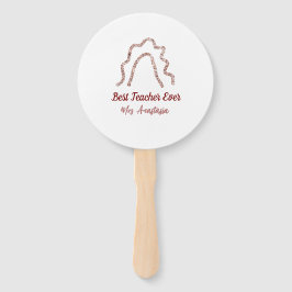 Leque Peach marron glitter rainbow teacher appreciation 