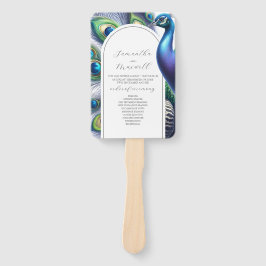 Leque Peacock Programas de Casamento por Aquarela