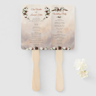 Leque Penas de floresta russa e Sangue Floral