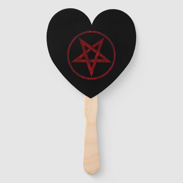 Leque Pentagrama do diabo vermelho (Frente)