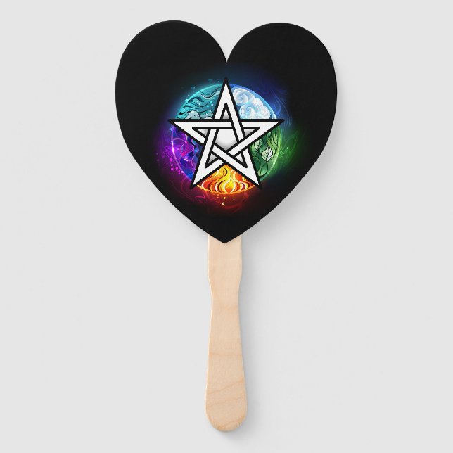 Leque Pentagrama do Wiccan (Frente)