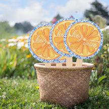 Pequeno Chá de fraldas Citrus Orange Azulejo