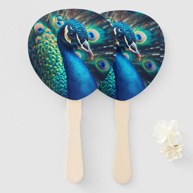 Leque Perfil Peacock (Frente e Verso)