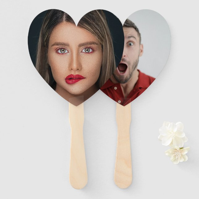 Leque Personalizado dos dois lados com suas próprias fot (Frente e Verso)