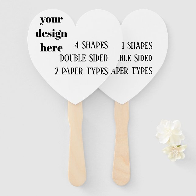 Leque Personalizar ou personalizar (Frente e Verso)