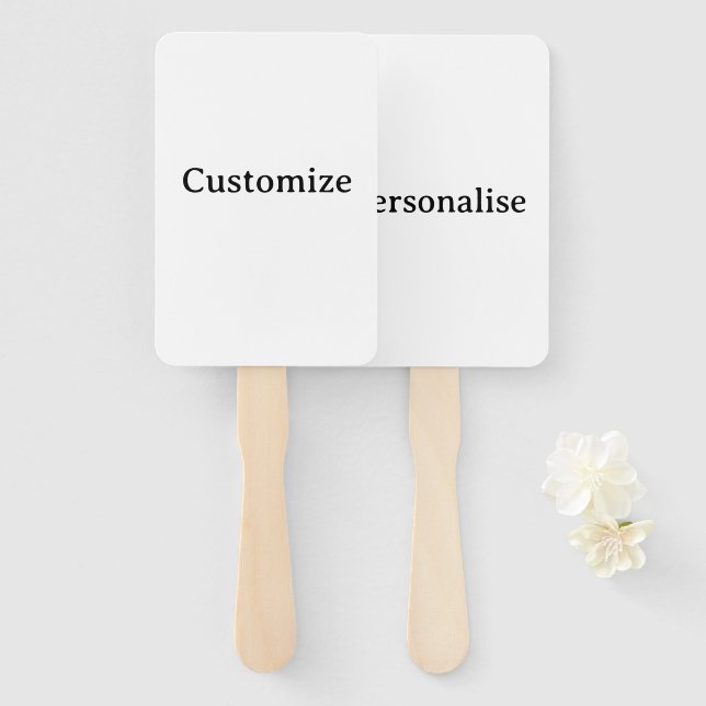 Leque personalizar retângulo personalizado simples monta (Frente e Verso)