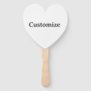 Leque personalize coração personalizado simples montado