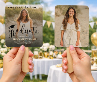 Leque Personalized Graduation Hand Fan - Custom Photo