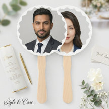 Personalized Photo Hand Fan Unique Custom Design
