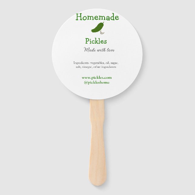 Leque Picles feitos em casa com amor adicionar texto sit (Frente)