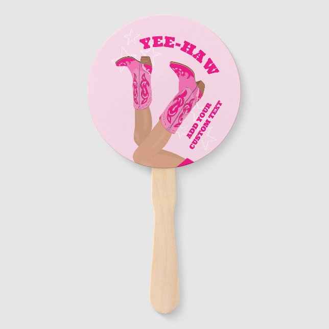 Leque Pink Cowgirl Hand Fan  (Frente)