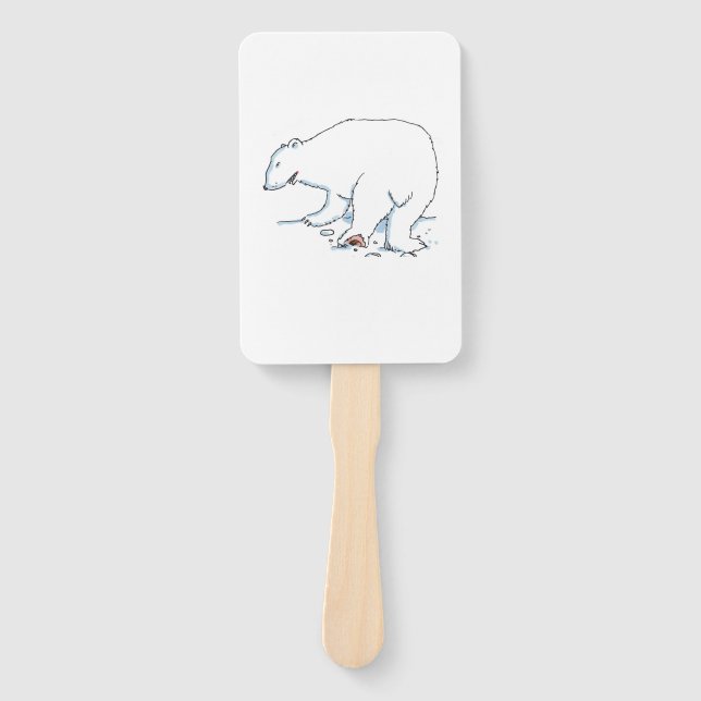 Leque Polar Bear rectangle hand fans (Frente)