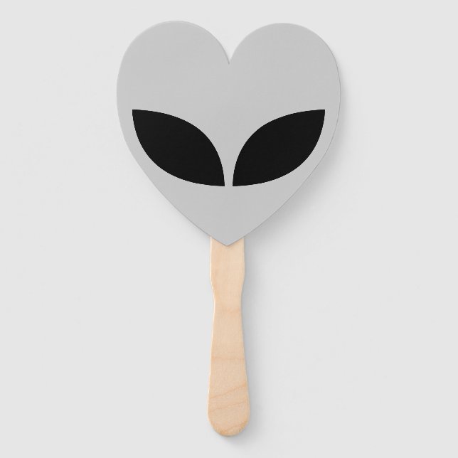 Leque Porta copos de Papel Cardíaco com alienígena (Frente)