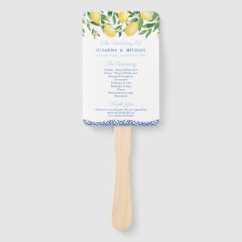 Leque Positano Lemons Azuis Pálidos Programa de Casament