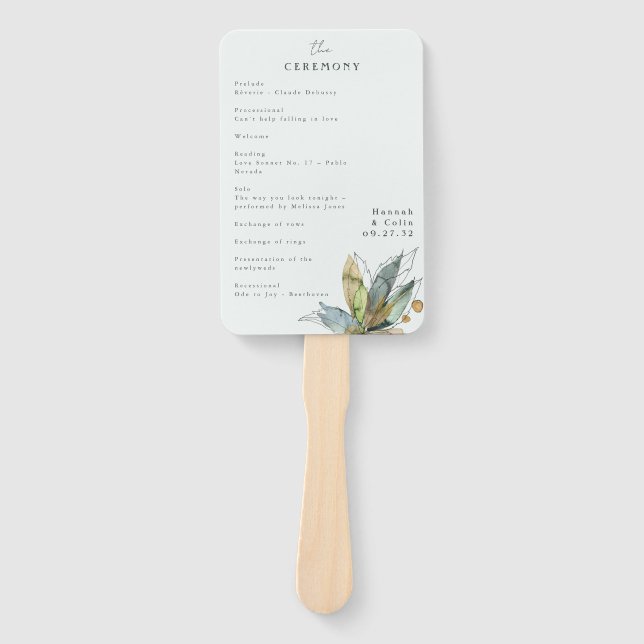 Leque Programa Azul Verde para o Jardim Romântico das Vi (Frente)