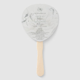 Leque Programa Casamento | Chic Boho Watercolor Dahlia