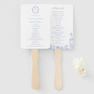 Leque Programa Casamento de Ornamentados Vermelhos de Re