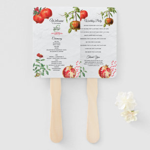 Leque Programa Casamento Mediterrânico de Pomegranato ve