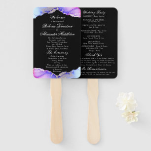 Leque Programa Casamento Negro Ametist Roxo Chic