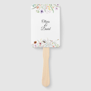 Leque Programa Colorful Wildflower Meadow Weding Program