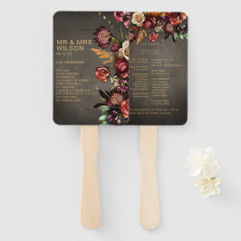 Leque Programa Dark Moody Bold Wild Flower Wedds