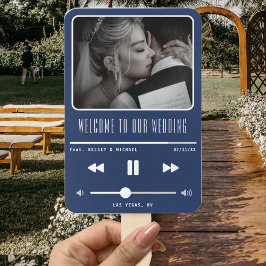 Leque Programa de Casamento Azul do Player Music MP3