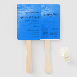 Leque Programa de Casamento Azure Azure Azure de Praia M
