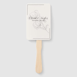 Leque Programa de Casamento Beige Elegance