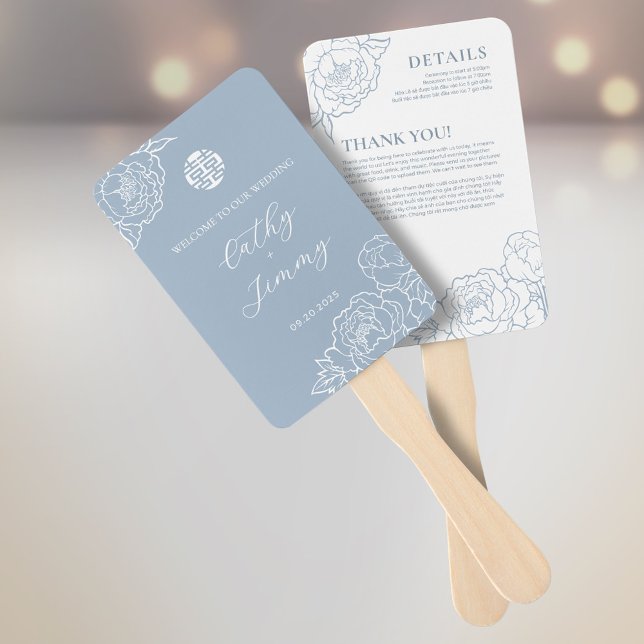 Leque Programa de Casamento Bilíngue Vietnamita & Agrade (Criador carregado)