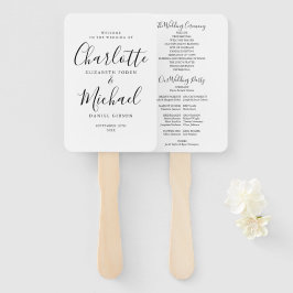 Leque Programa de Casamento Black And White Signature Sc