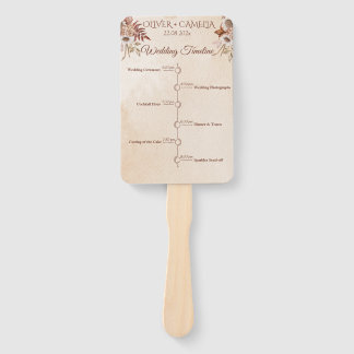 Leque Programa de Casamento BOHO do Script Clássico e Li