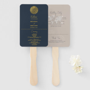 Leque Programa de Casamento Bússola Passaporte de Destin