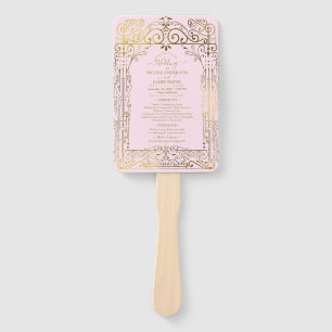 Leque Programa de casamento chique e glamoroso com deco