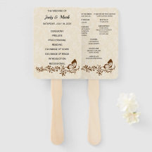 Programa de Casamento com Borboletas Elegante