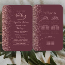 Programa de Casamento com Brilho em Ouro Rosa Borg