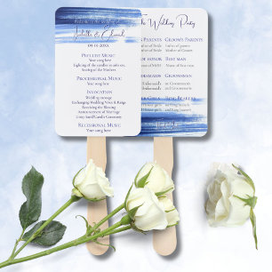 Leque Programa de Casamento com Toques de Pincelada em A