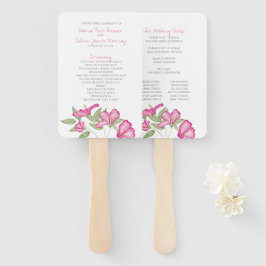 Leque Programa de Casamento com Ventiladores da Azalea