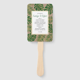 Leque Programa de casamento da rússia das folhas tropica